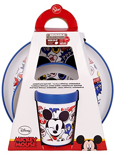 SET 3 PZ PREMIUM ANTISCIVOLO BICOLORE MICKEY Stor