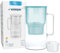 Wessper Glass Water Filter Jug + 1 Water Filter Cartridge | Replacement for Dafi Unimax Aquaphor A5 BRITA Maxtra+ Philips AWP212/10 Filter | 3 Litre | Mint