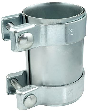 Ø 76x125mm / 3 Verstärkte Auspuff Rohrverbinder Doppelschelle für 60-62mm Auspuffrohr