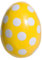 Osterdeko Deko-Ei Deko-Osterei Ostereideko Tupfen 18cm gelb&weiß gepunktet
