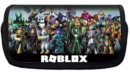 Gujey Estuche de lápices Roblox, Roblox Estuche, Estuche para lápices Roblox, Bolsa de Lápiz Portable Estuche Organizador para Material Papelería con Cremallera(B)