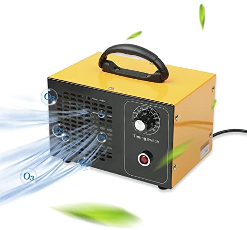 Auveach Generador de ozono 32,000mg/h Industrial Doméstico Purificador Portátil del Filtro de Aire Ozonizador con Temporizador para Oficinas Garaje Granja (Yellow)