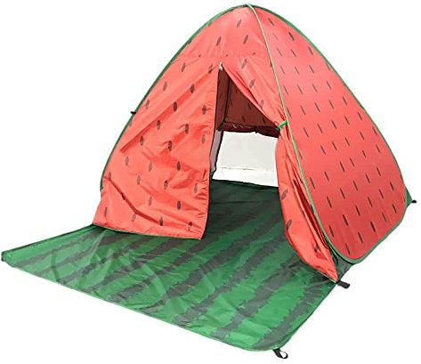 YBK Tech - Tienda de campaña de playa desplegable automática, protección UV, instantánea, portátil, rápida cabaña, refugio solar para 2-3 personas, diseño de frutas (sandía)