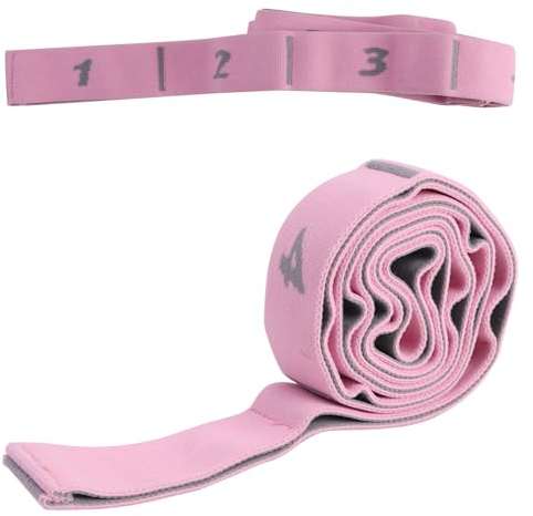 Yoga Stretching Band mit 11 Schlaufen - Fitnessbänder für Yoga, Pilates, Tanz und Fitness - Verstellbar und Langlebig für Erwachsene
