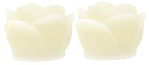 Housoutil 2 Stücke Flammenlose Kerzen Flackern Elektrische Candlecandle Rose Geformt für Desktop Ornament