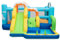 GYMAX 7 in 1 Kids Bouncy House, Inflatable Jumping Castle with Climbing Wall, Ball Pit & Basketball Hoop, Indoor Outdoor Slide Bouncer for Garden Backyard, 425x360x195cm