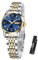 Taxau Kleid Uhren für Frauen Blaues Zifferblatt Quarzuhren für Frauen Edelstahl Armbanduhr Luxus Diamant Wasserdicht Luminous Day Date Damenuhren Reloj para Mujer