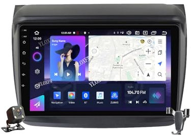 YLOXFW Android 12.0 Autoradio Stereo Navi mit 4G 5G WiFi DSP Carplay für M-itsubishi L200 Pajero Triton 2008-2016 Sat GPS Navigation 9 Zoll MP5 Multimedia Video FM BT Receiver,M6 pro Plus 2
