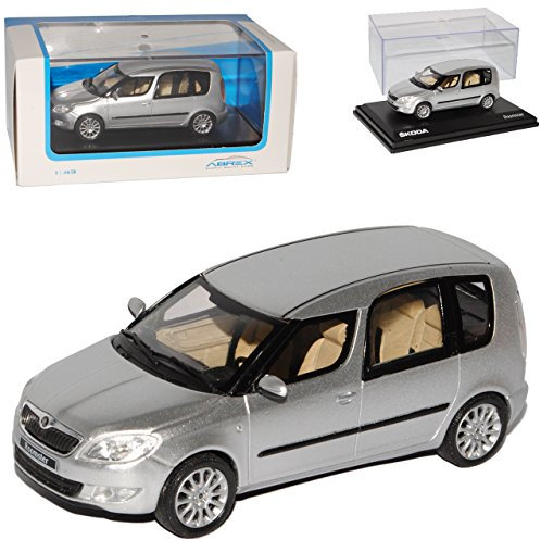Abrex Skod. Roomster Brilliant Silber Metallic Ab Facelift 2010 143AB025AB 1/43 Modell Auto