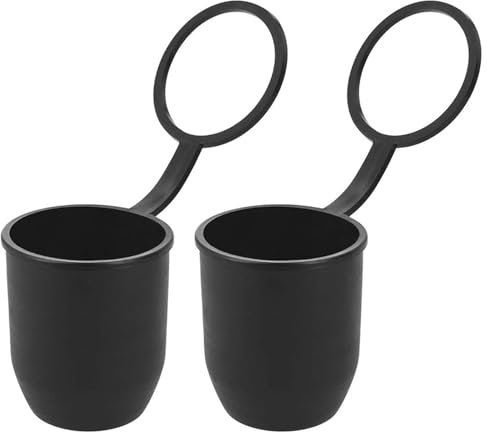 HAPPOW 2 Stück Anhängerkupplung Abdeckung, Anhängerkupplung Schutzkappe, Kappe Anhängerkupplung Schwarz, Weiches PVC-Material, für 50mm Kugelkopf Anhänger Kupplung, für Auto, Wohnmobil und Anhänger