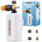 DERASL 1L Foam Cannon for Pressure Washer - Adjustable Nozzle, 1/4 Quick Connect, Snow Foam Lance for Car Wash, Additional 1.1mm & 1.35mm Orifices, Mesh Filter