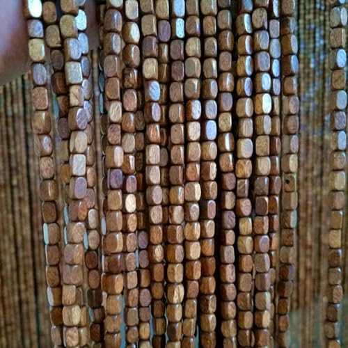 FENGSHOUU Bambus Perlenvorhang Türvorhang,Hölzern Perlenvorhang,Deko Holzperlen Vorhang,Hängender Dauerhaft Türvorhang Dekoration Teilervorhang,Breite×Höhe (130 x 220cm(162 Stränge,Brown)