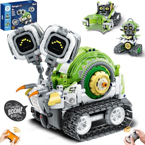 Sillbird Robot Transformable Controlado por App, Robots 3en1 a Control Remoto, Juguetes de Construcción con Programación, Ideas de Regalos para Niños de 8 + Años (478 Piezas)