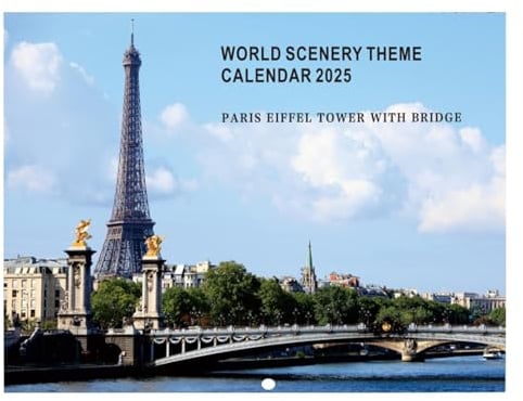 Calendar 2025 For Wall, World Landscape Theme Calendar 2025, 2025 Wall Calendar With Different Views Each Month, A Convenient Way To Keep Track Of Your Plans, Appointments And Schedules For The Year