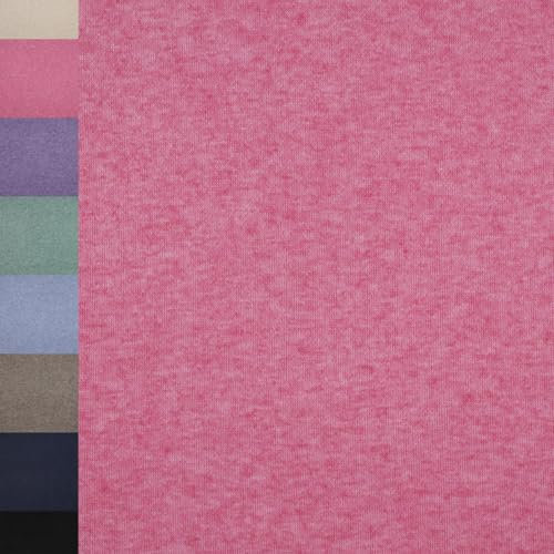 MAGAM-Stoffe Adele super weicher Strickstoff für Kleidung Meterware ab 50cm (02. Meliert pink)