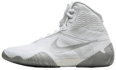 Nike Tawa - Zapatos de lucha libre para hombre (CI2952-100, blanco/blanco/plateado metálico), blanco/blanco/plateado metálico , 42 EU