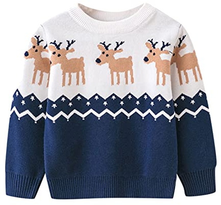 ZZSEAI Pull de Noël Garçon Fille,Garçons Filles Hiver Pull Impression Arbre de Noël Sweat-Shirt Pull De NoëL Fille 14 Ans Pull Long Noel Bébé Dessin animé Mignon Pulls Sweat Hauts