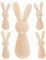 NUOBESTY 5St Kaninchen-Holzmann DIY Kaninchenfiguren Mini-Holzhandwerk holzhandwerk selber machen unfertiger Hase aus Holz DIY liefert Hasen selber machen kinder DIY zubehör Beige