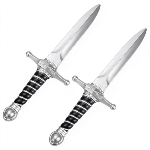 UNICRAFTALE 2 Stück Schaumstoff Schwerter PU Schaum Dolch Spielzeug Realistischer Dolch Messer Spielzeug Kurzschwert Requisite Halloween Kostüm Party Cosplay Requisiten Schwert Für Kampfspiel