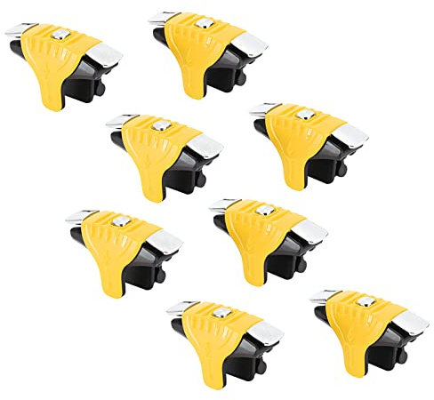 ANGGREK Telefon-Spiel-Trigger, 8 Stück Mobile Gaming-Tasten mit Metall-F1-Design und Weicher Gummibasis für Verbesserte Kontrolle auf Smartphones (YELLOW)