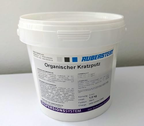 Ruberstein organischer Kratzputz, weiß 1 kg (2, 2, Millimeter)