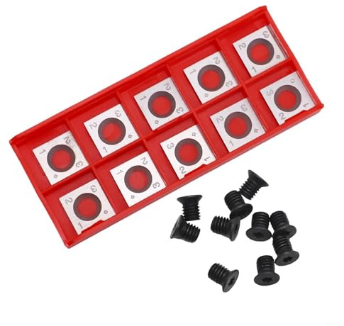 Carbid Einsätze für Hobelköpfe, quadratisch 14mm × 14mm × 2.0 mm, 30° Schneidwinkel, 4 Kanten Austauschbar, für Holzbearbeitung Hartholz, MDF, Sperrholz, Spanplatten