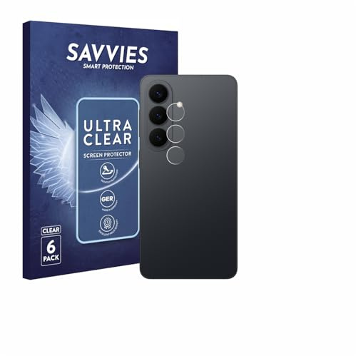 Savvies Schutzfolie für Samsung Galaxy S26 | (NUR Kameraschutz) 6 Stück Transparenter Displayschutz Made in Germany Ultra-Klar Displayschutz-Folie