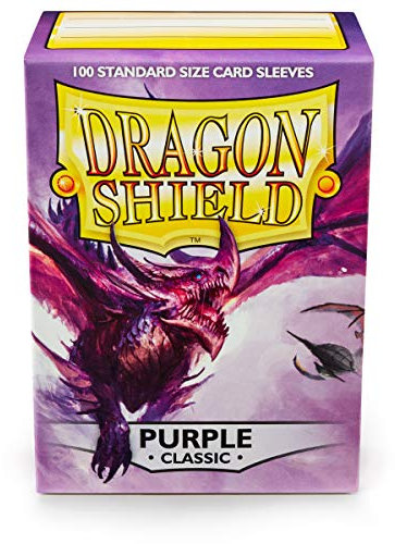Dragon Shield | Standard Size Card Classic Sleeves | 100 CT - Smooth & Tough Premium TCG Sleeves - Compatible with Pokemon, Flesh & Blood, One Piece & Magic The Gathering | Purple