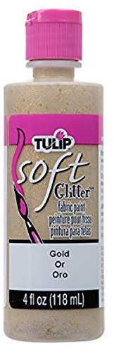 Tulip Soft Fabric Paint 4oz, Glitter Gold, One Size