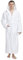 Arus Peignoir de Bain homme, à capuche, extra-Long, en éponge, doux et léger,100% Coton, blanc, taille homme: XXL Long, taille unisexe: XXL-3XL Long