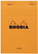 Rhodia 13600C - Schreibblock / Notizblock No.13 DIN A6 14,8x10,5 cm, 80 Blätter liniert 80g, abtrennbar und mikroperforiert, mit Kartonrücken, ideal für Notizen, Orange, 1 Stück