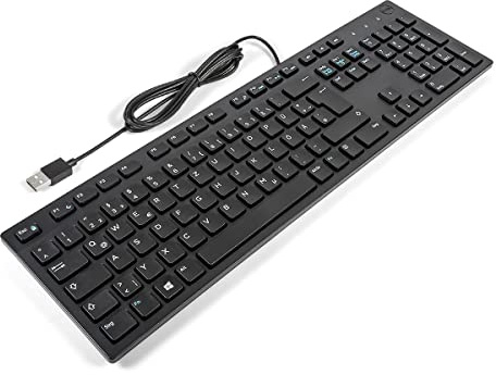 Dell KB216 USB German Black KB216, Wired, USB, QWERTZ, 0580-ADHE, 786198 (KB216, Wired, USB, QWERTZ, Black)