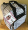 Hemline Over-Coverlock Tasche (grau/weiß gepunktet)