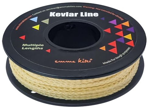 emma kites 150Lb 31Meter Braided Kevlar String Pocketable Utility Cord Mason Line for Kite Bridle Fishing Camping Packing Creative Projects