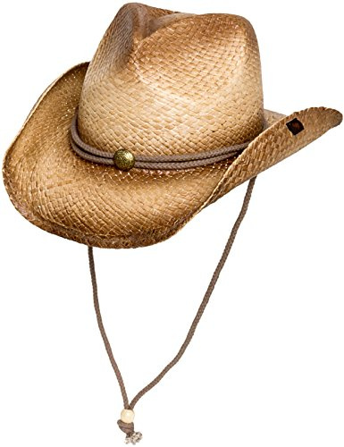 Peter Grimm Straw Round Up Cowboy Hat – Stylish and Versatile Straw Hat for Men and Women - One Size