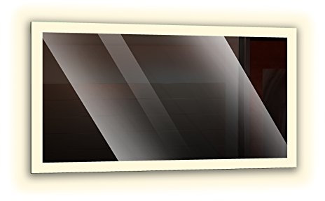 Ramix Badspiegel mit LED - Beleuchtung, Wandspiegel, Design LED Spiegel für Badezimmer, Farbe: Weiß - Neutralweiß, Größe: 50 x 40 cm