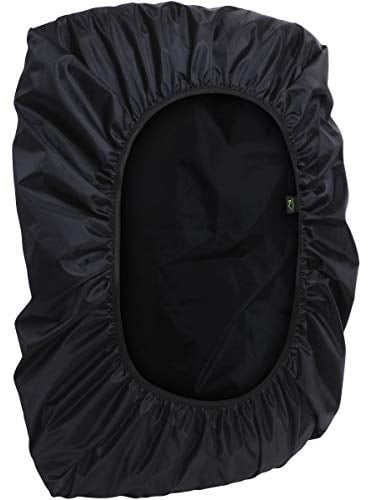 CampTeck U6905 Wasserabweisende Rucksackabdeckung 25L – 40L Regenschutz Rucksack für Fahrradfahren, Laufen, Reisen, Campen, Outdooraktivitäten - Schwarz