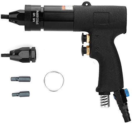 Akozon Remachadoras Neumática Automática Pistola de Remache Nuez de Tracción 700rpm(M6/M8,KP-739A)