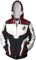 OLIPHEE Herren Kapuzenpullover Cosplay Kostüme Hoodie Herren Sweatshirt mit Kapuze Quantum Realm Superhero Fans Zip Jacke Reißverschluss Weinrot
