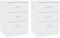 vidaXL Mesitas de Noche 2 uds Madera contrachapada Blanco 38x35x56 cm