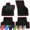 moto-MOLTICO Fußmatten Auto - Velours Autoteppiche passend für Skoda Octavia iI, IV ab 2013-4-teiliges Set - Schwarze Automatten mit Roten Ziernähten
