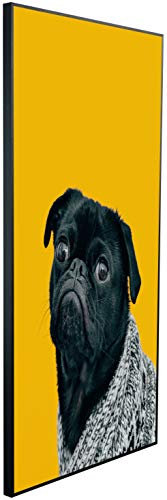 Ecowelle Infrarotheizung mit Bild | 750 Watt | 60x120 cm | Infrarot Heizung| | Made in Germany| b 96 schwarz Hund