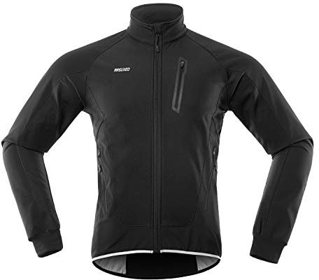 Lixada Hommes Cyclisme Veste Imperméable Coupe-Vent Thermique Polaire Vélo Jersey VTT Vélo Équitation Course Automne Hiver Veste Manteau Convient pour le Cyclisme la Course à Pied l'Alpinisme