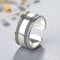 Silber Vintage Ring Einfache Breite 925 Silber Einstellbare Ringe Für Damen & Herren