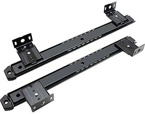 Duchunsheng 2 Pieces Runners For Computer Desk Pull Out Keyboard Shelves - Drawer Slides Rail Keyboard Shelf Runners For Under Desk, Heavy Duty, Metal Drawer Runners With Quiet Ball Bearing