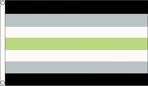 AZ FLAG - Flagge Agender Stolz - 90x60 cm - Genderqueere Fahne 100% Polyester mit Messing-Ösen - UV-beständig - Vives Farben - 50g