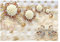 Fototapete 3D Blumen Schwäne gold Luxus Diamanten Abstrakt Lederoptik Fototapeten Schlafzimmer Wohnzimmer Wandtapete Vlies Tapete UV-Beständig Montagefertig (VEXXXXXL (520x318 cm) 5 Bahnen)