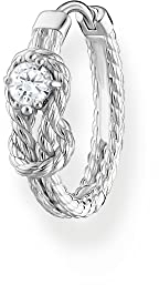 THOMAS SABO Einzel Creole Seil mit Knoten silber 925 Sterling Silber CR695-051-14