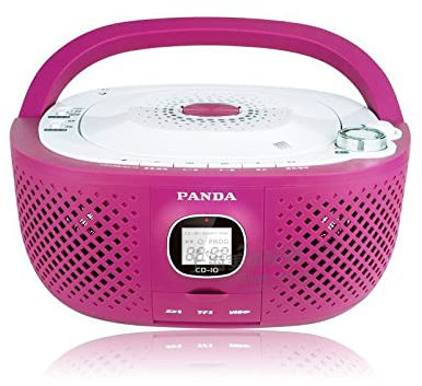 tuzhi CD Players Portable Top Loading CD Boombox with FM Stereo Radio | CD-R/CD-RW/MP3/WMA Compatible | LCD Display | AUX Port Remote Control USB/SD/TF Card Socket (Color : Purple)