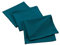 Douceur d'Intérieur, 3 Serviettes de Table (40 x 40 Cm) Mistral Bleu Canard, Coton Recyclé
